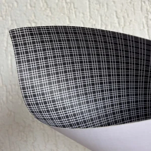 Papel Brilhante Xadrezinho Preto 180g